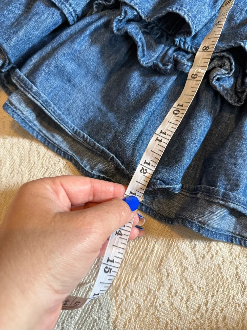 GAP X LoveShackFancy girls denim ruffle skirt - Picture 3 of 7